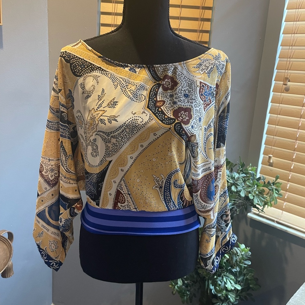 Multicolor top couture hand made in America. Small